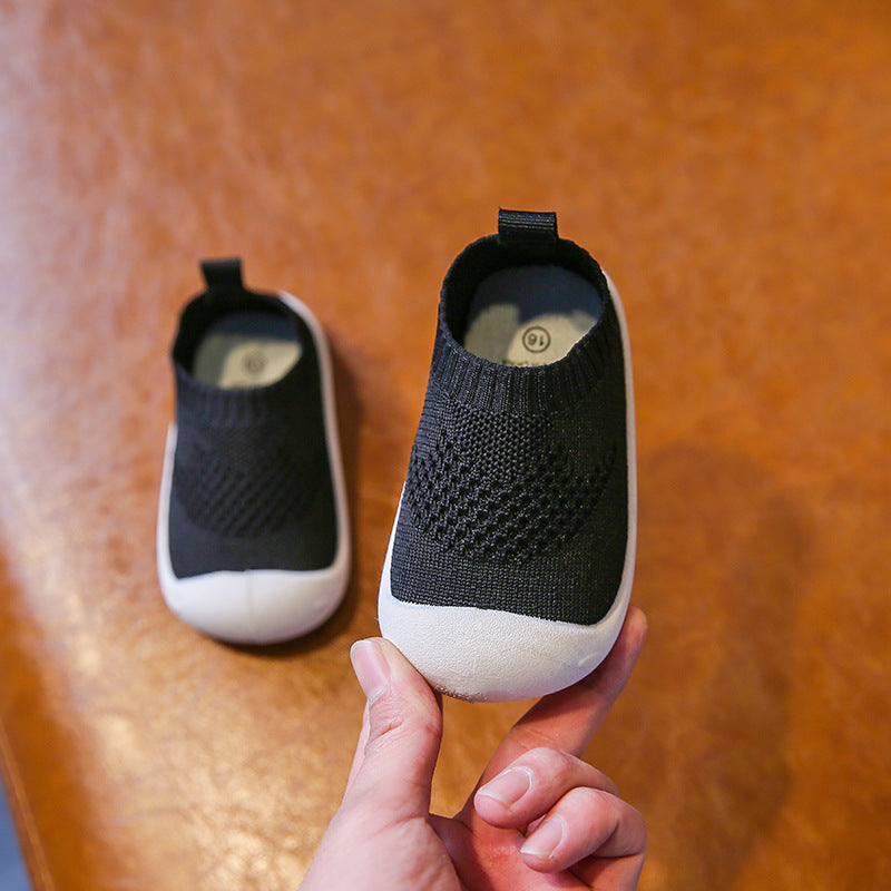 Children's shoes new baby soft-soled toddler shoes breathable baby pedal knitting foot 1-3 years old