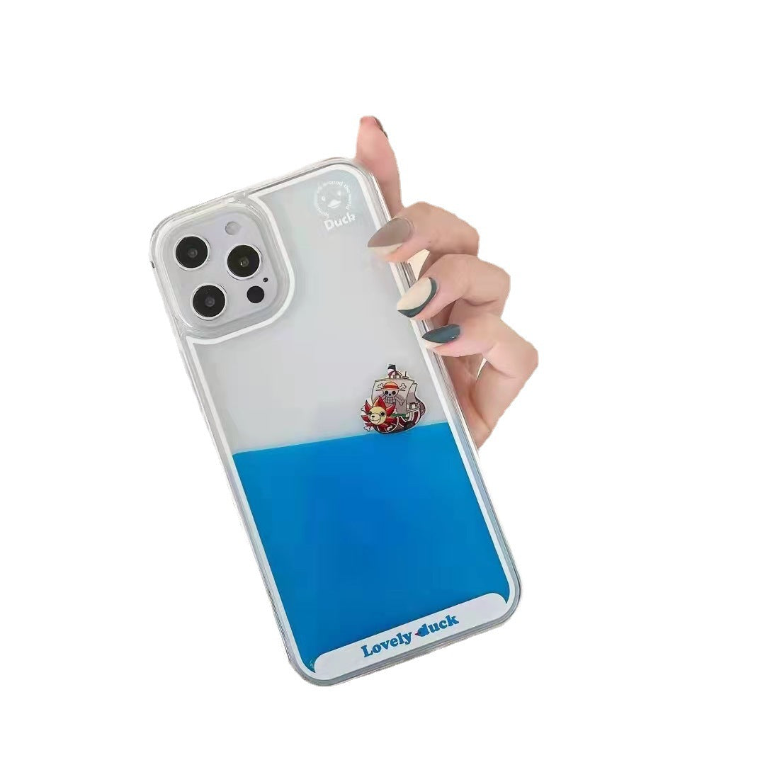 Suitable for Apple 14Promax quicksand mobile phone case new 13 cartoon case 12 mobile phone case 11p transparent case xsmax