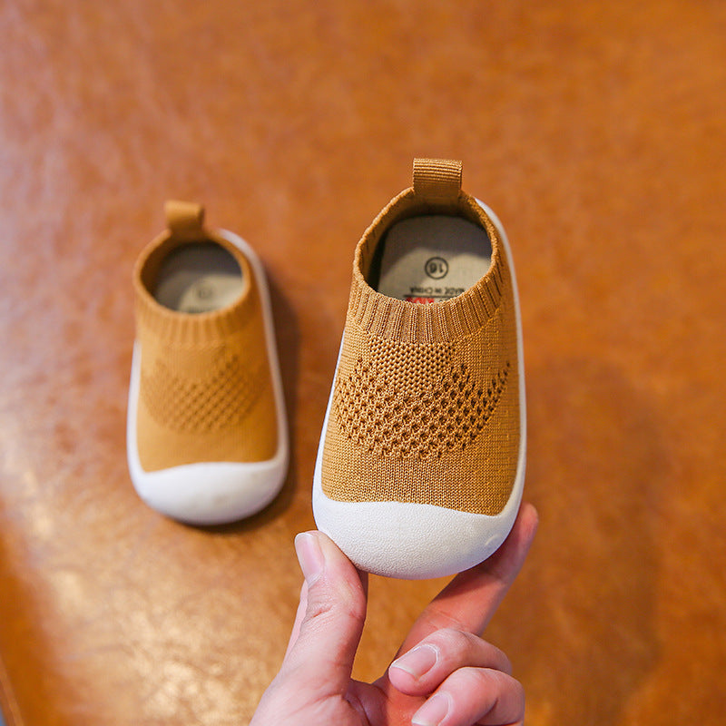 Children's shoes new baby soft-soled toddler shoes breathable baby pedal knitting foot 1-3 years old