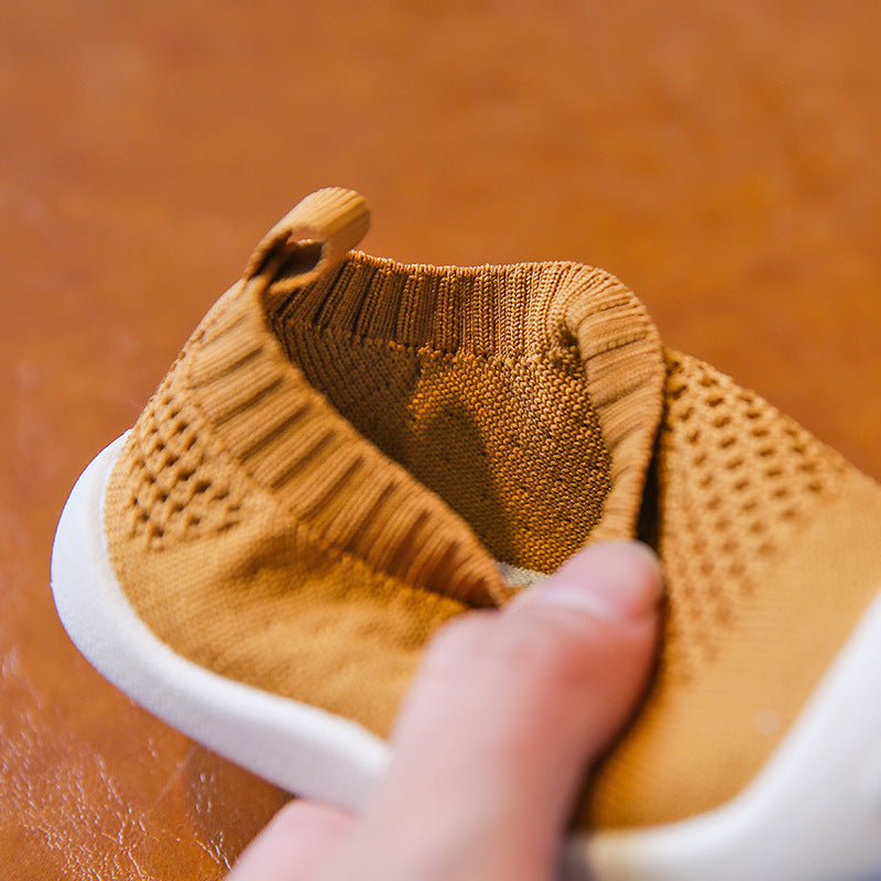 Children's shoes new baby soft-soled toddler shoes breathable baby pedal knitting foot 1-3 years old