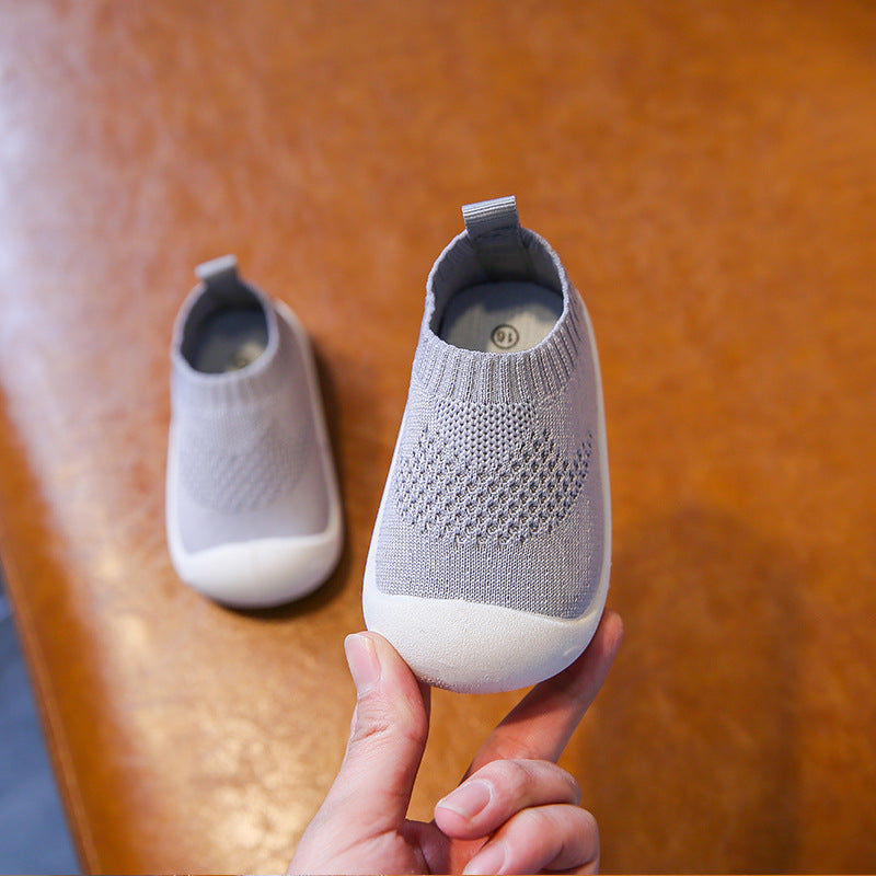 Children's shoes new baby soft-soled toddler shoes breathable baby pedal knitting foot 1-3 years old