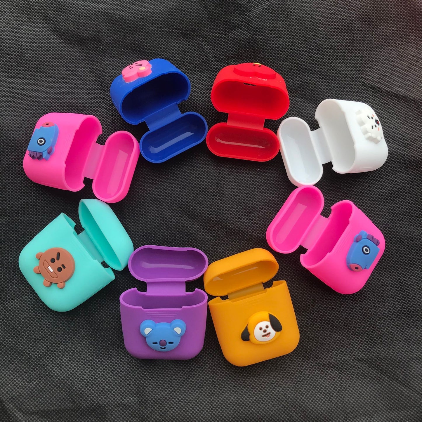 Bulletproof Youth League Cartoon Silicone Earplug Cover Headphone Storage Box Silicon Cover