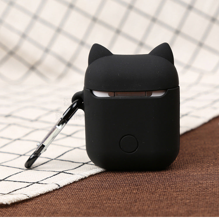 Japan and South Korea cute beard ins cat airpods pro3 protective cover Apple wireless 1/2 headphone cover silicone application