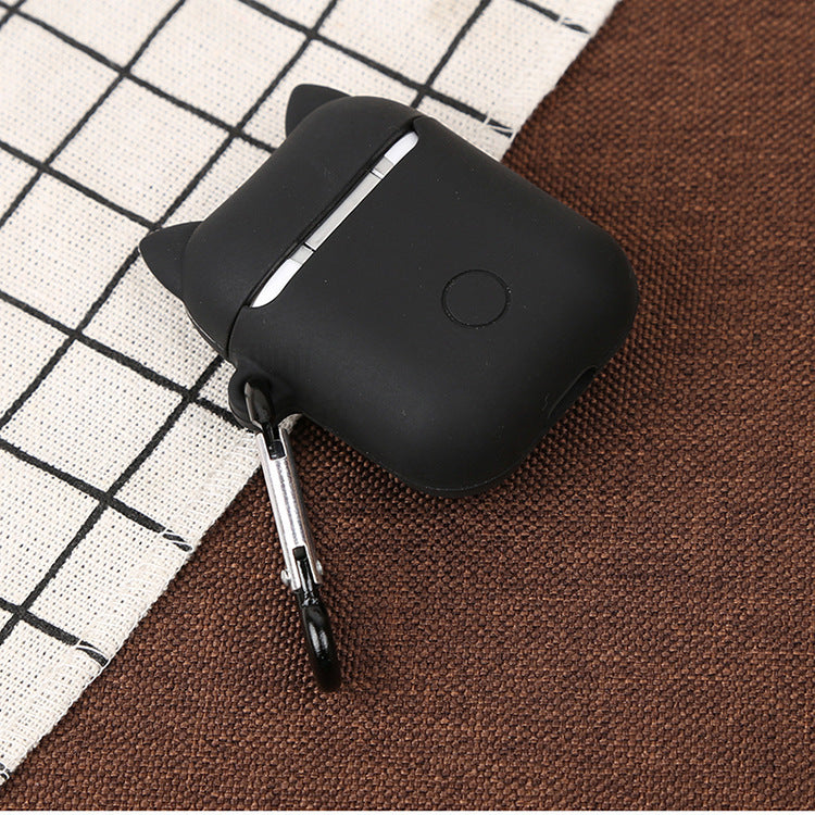 Japan and South Korea cute beard ins cat airpods pro3 protective cover Apple wireless 1/2 headphone cover silicone application