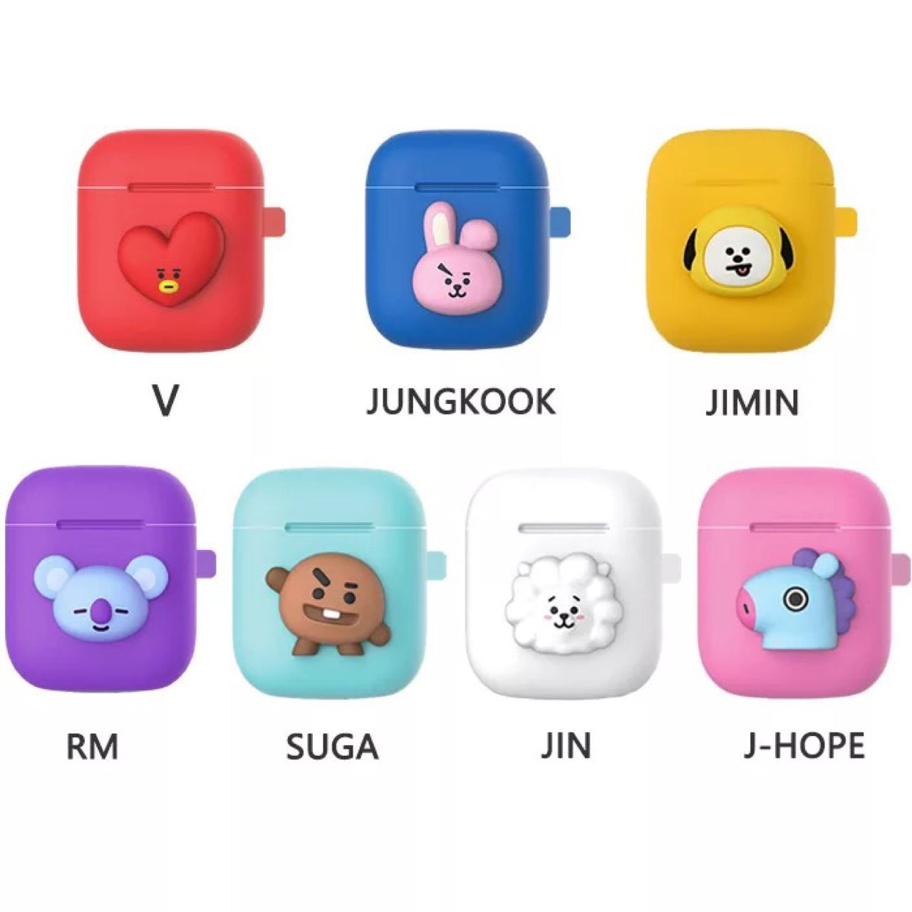 Bulletproof Youth League Cartoon Silicone Earplug Cover Headphone Storage Box Silicon Cover