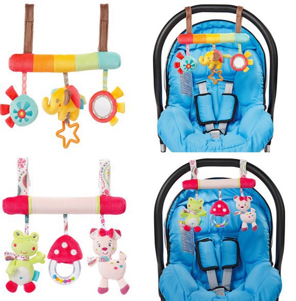 Infant car hanging bed hanging wind chime animal wind chime baby bed bell 0-1 year old newborn bedside bell ringing paper rattle