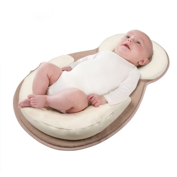 Baby stereotyped pillow cushion anti-bias head spillage newborn baby anti-rollover cushion stereotyped mattress