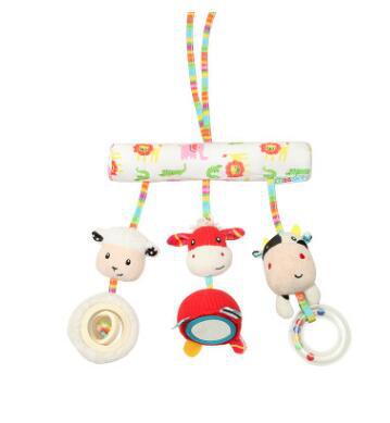 Infant car hanging bed hanging wind chime animal wind chime baby bed bell 0-1 year old newborn bedside bell ringing paper rattle