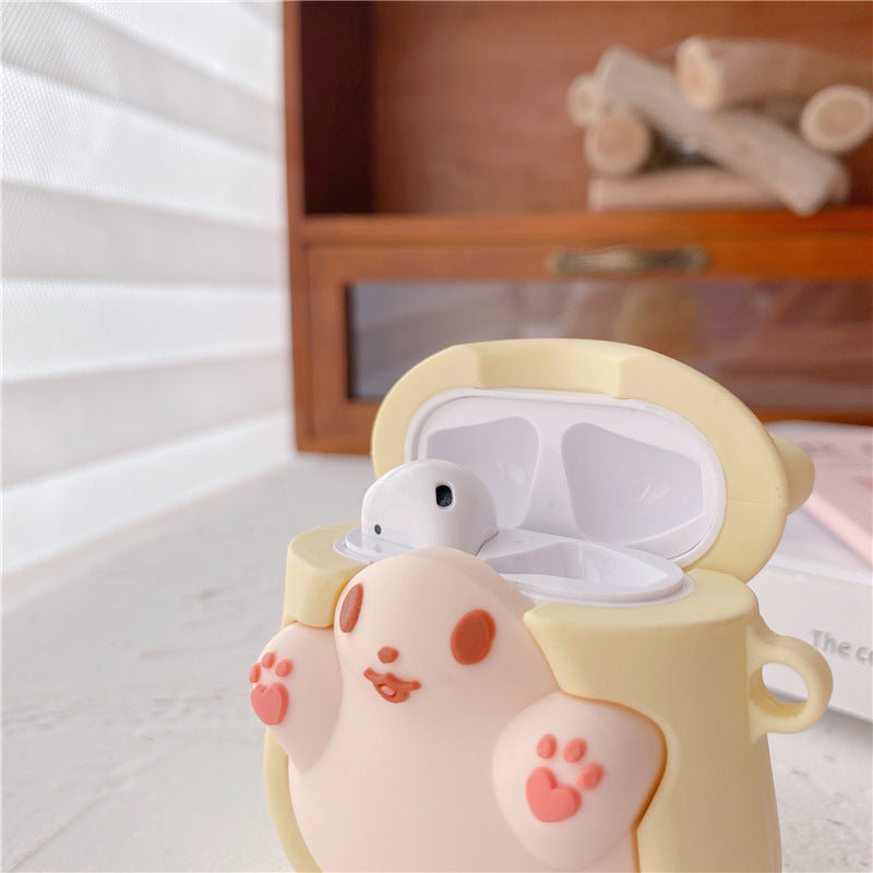 Cute cartoon silicone case for AirPods Pro 2/3, Apple Bluetooth wireless earphones, suitable for women.