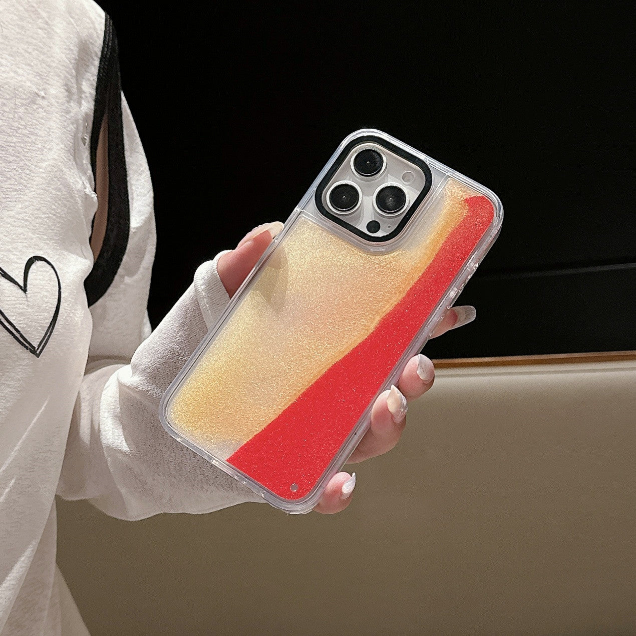 New 16PROMAX Sandblasted Glass Phone Case, Gold-plated Glass Case for Apple iPhone 15, Starry Sky Glitter Gradient
