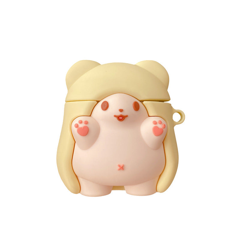 Cute cartoon silicone case for AirPods Pro 2/3, Apple Bluetooth wireless earphones, suitable for women.