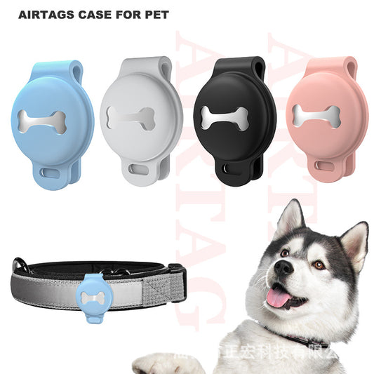 Airtag available silicone protective cover dog bone anti-lost locator tracker pet tracker