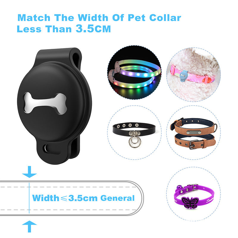 Airtag available silicone protective cover dog bone anti-lost locator tracker pet tracker