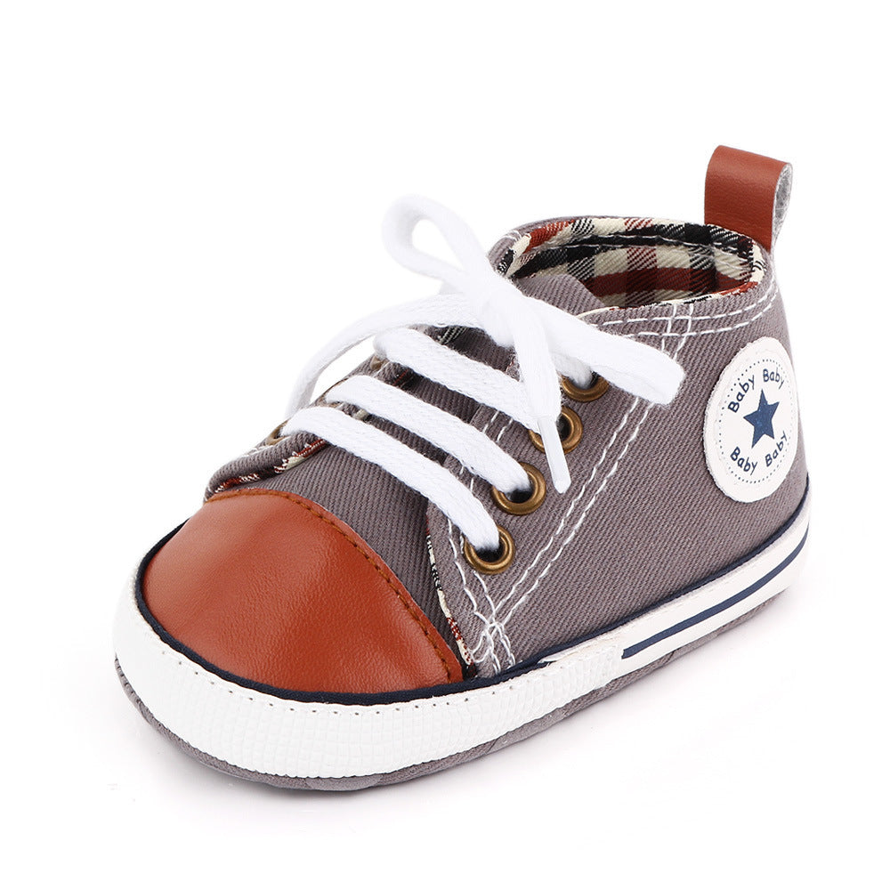 Baby shoes spring and autumn baby shoes soft bottom star canvas toddler shoes baby shoes wholesale 2486 total